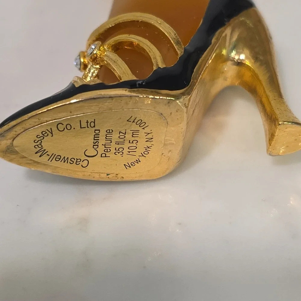 Vintage Jeweled Boot Frosted Caswell Massey Casma Stepping Out Miniature Purfume